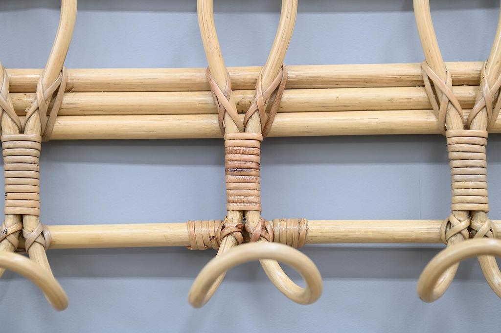 Hikari Furniture ANYAM Wall Hanger Rattan Triple Hook Natural Lightweight Decorative