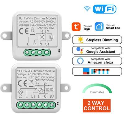 Умный WiFi выключатель Graffiti: Совместимый с Alexa Вкл/Выкл Таймер и Модуль Диммирования с Двойным Управлением