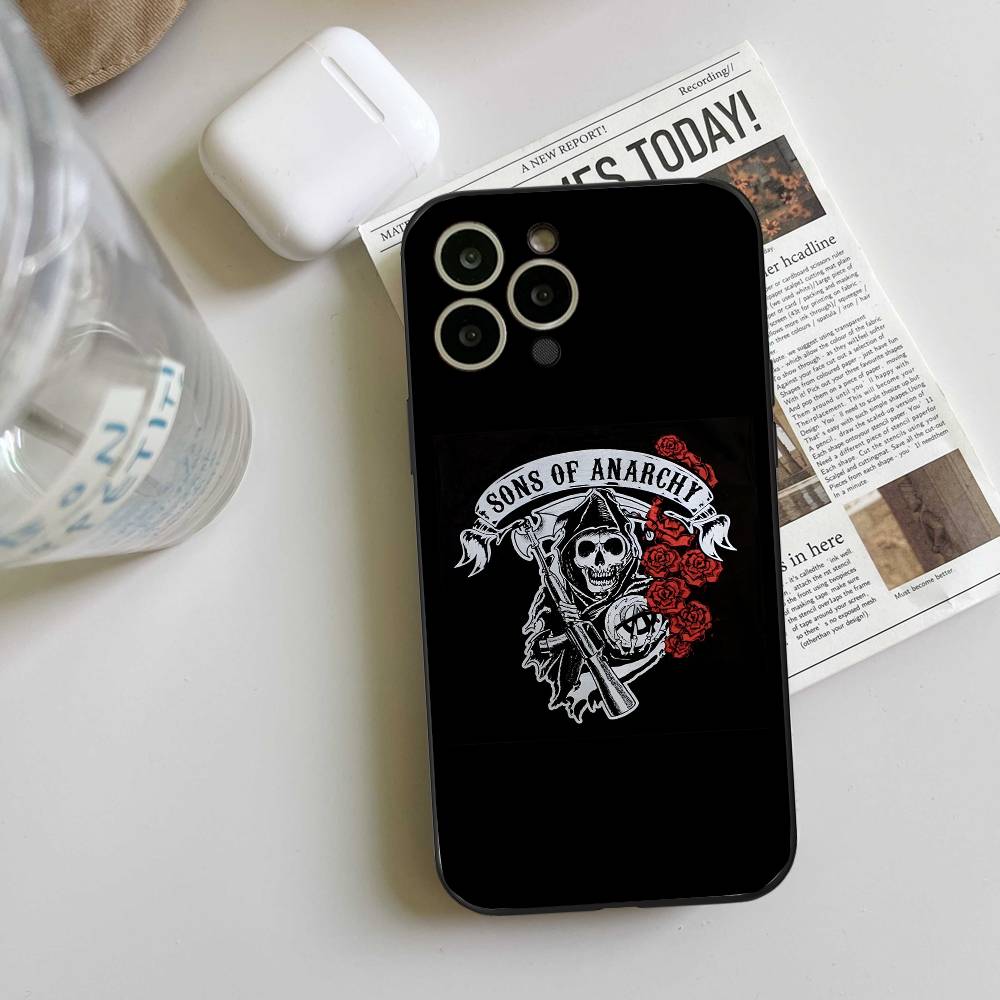 Action Tv Sons Of Anarchy Phone Case Black Silicone Soft Shell For IPhone 17 16 15 14 13 12 11 Air Pro Max Plus Hot Sale