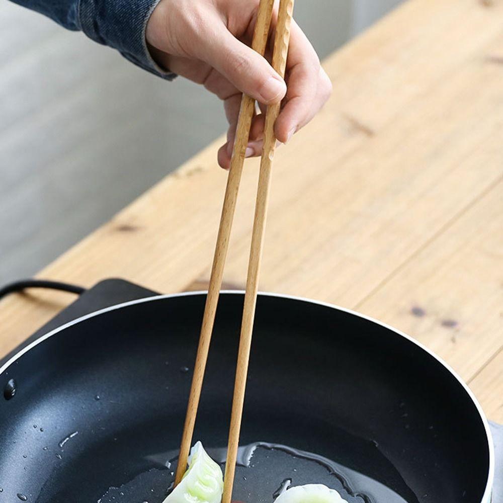 Natural Extra Long Hot Pot Wooden Frying Tool Kitchen Utensils Cooking Accessories Chopsticks