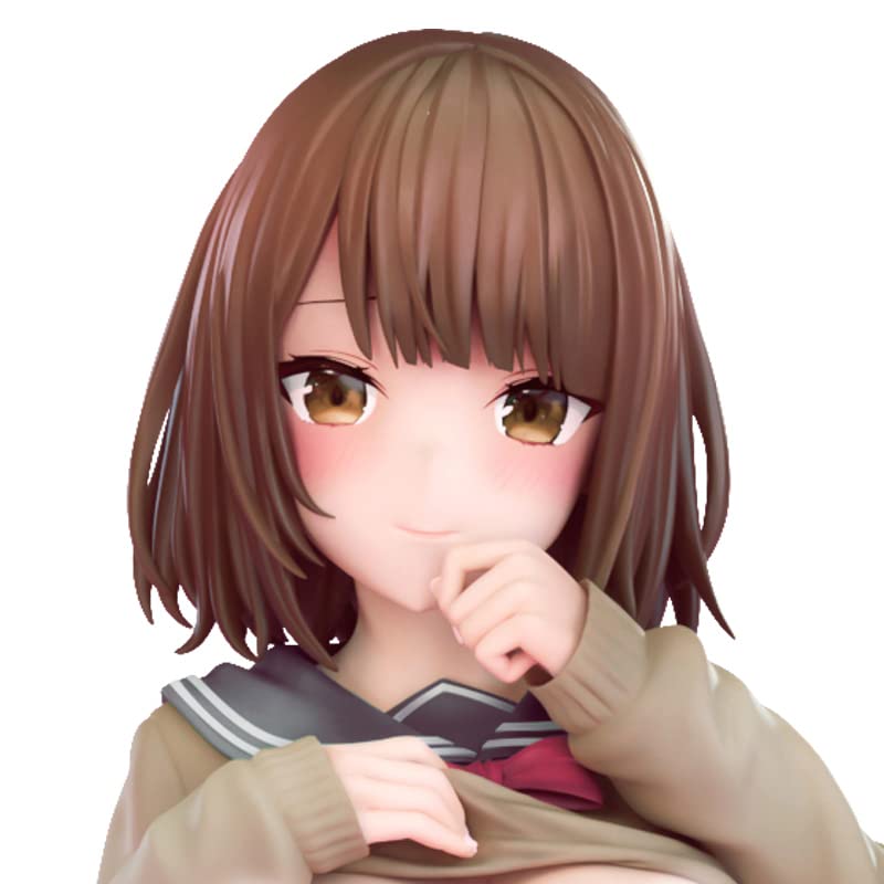 Akino Eru Illustration Up Undressed Scale Painted Finished Figure "Tucked JK-chan" Ver. 1/6