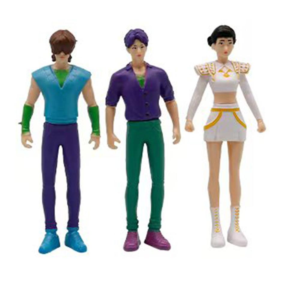 Мультяшная K-pop Охотники на демонов Руми Мира Зои Фигурка Модель Игрушка Дизайн с тигром Настольное украшение Модели Статуэтки Орнамент