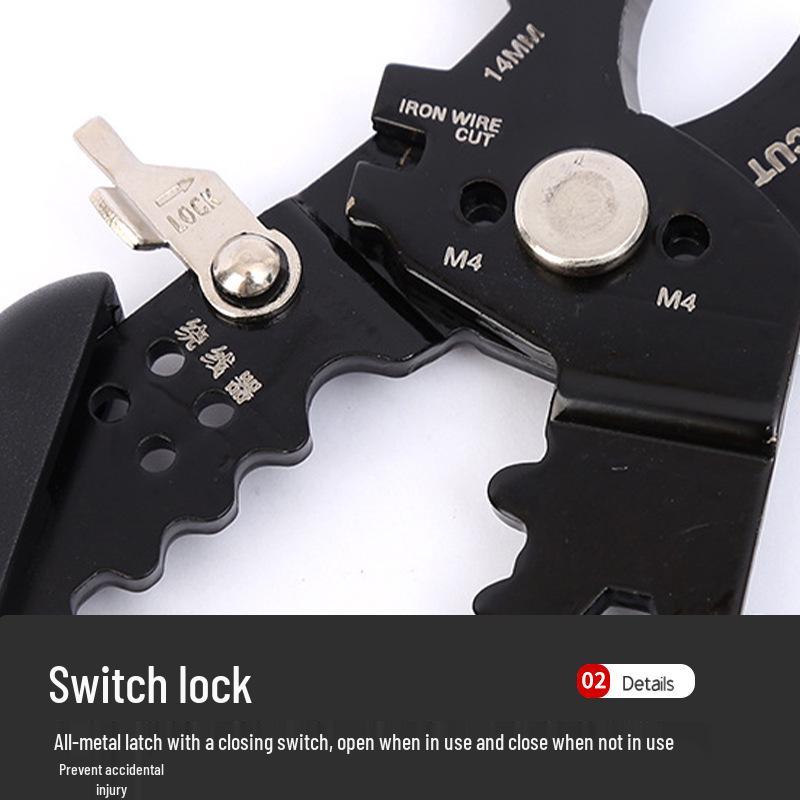 Многофункциональные плоскогубцы электрика 25-в-1: Инструмент для снятия изоляции, формирования петель, резки, разделения, удержания, обжима и гаечный ключ