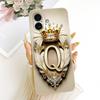 Чехол для iPhone 16 16plus 16pro Чехол для iPhone 16 Pro Max Эстетичный Роскошный Буквы от A до Z 2D Расписанный Силиконовый Корпус