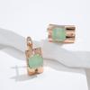 Kinel Rose Gold Color Square Drop Earrings For Women Green Zircon Vintage Earring
