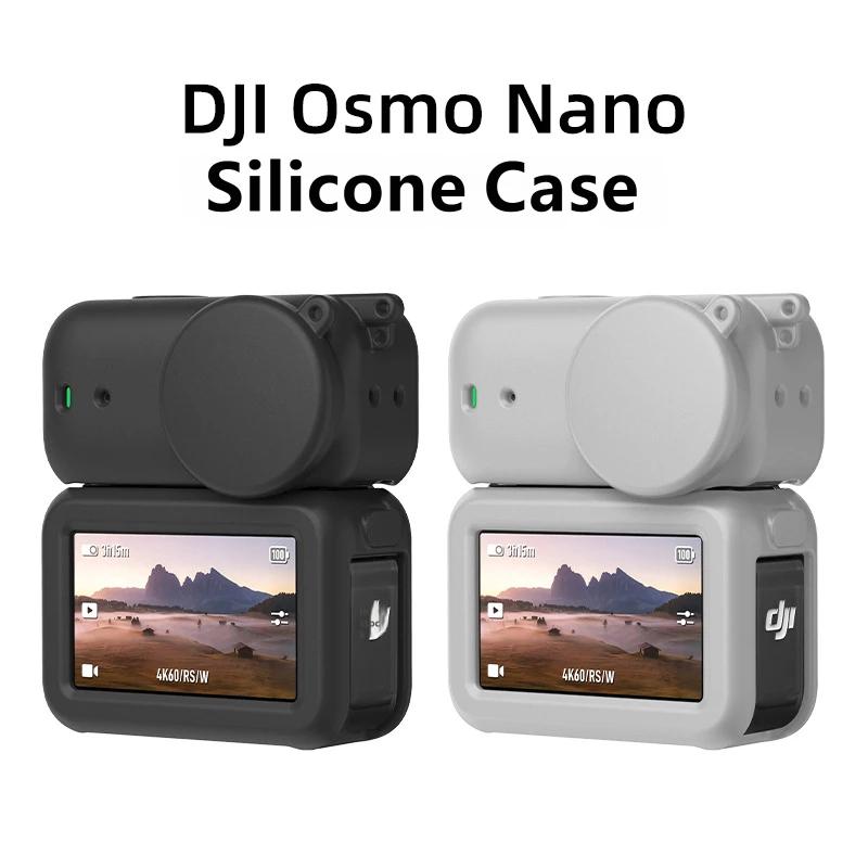 Full Body Silicone Protective Case for DJI Osmo Nano Camera Lens Body, Shockproof Anti-Scratch All-Round Cover with Lens Hood