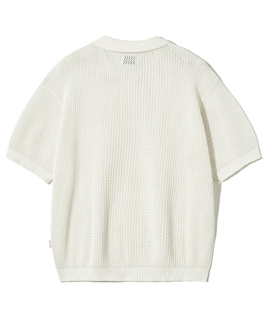 FILLUMINATE Punched Collar Half Knit - Ivory