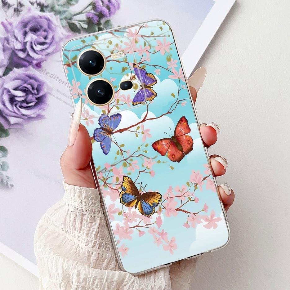 Чехол для Vivo V25 5G Чехол Vivo V25e V2201 Милый Кот Король Лев Расписной Чехол Мягкий Силиконовый Чехол для Телефона Для Vivo V25e V 25 VivoV25 Fundas