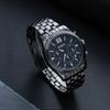 Watch Analog Waterproof Simple Male Black Stainless Steel Strap Watch Made In Japan Battery [Baosho] Men's