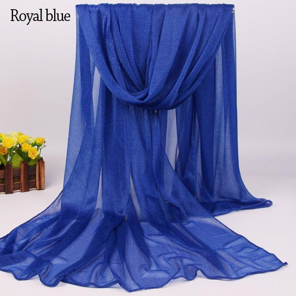 Soft Silk Scarf Breathable Sheer Wrap Summer Bandana for Women