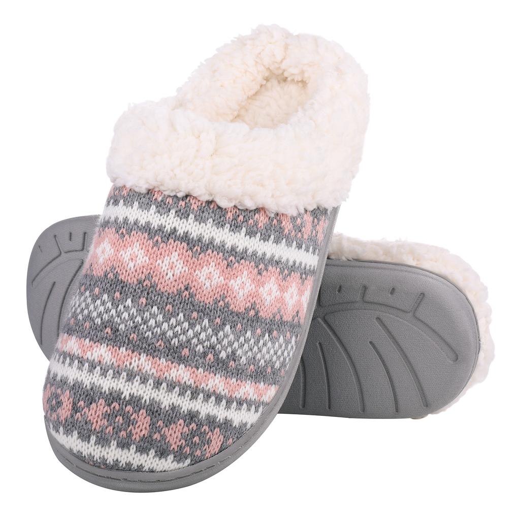 Comwarm Warm Cotton Slippers For Women Men Autumn And Winter Flats Soft Non-slip Fluffy Slippers Design Slides Indoor House Shoe