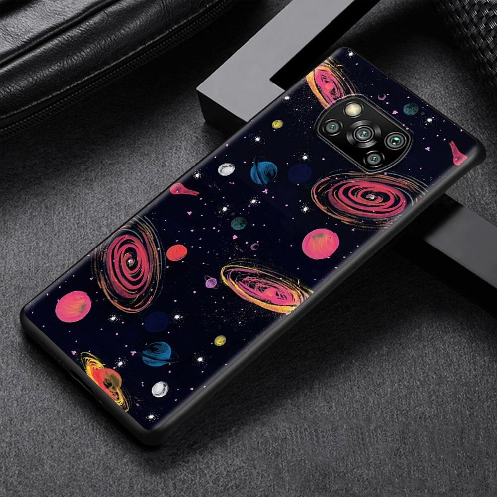 Чехол с изображением астронавта из мультфильма для Xiaomi Poco X3 NFC M3 M4 Pocophone F1 F3 Redmi Note 9s 9 8 10 Pro, черный, мягкий чехол для телефона