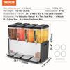 VEVOR Commercial Beverage Dispenser, 4 Tanks 12 L Per Tank Juice Dispenser
