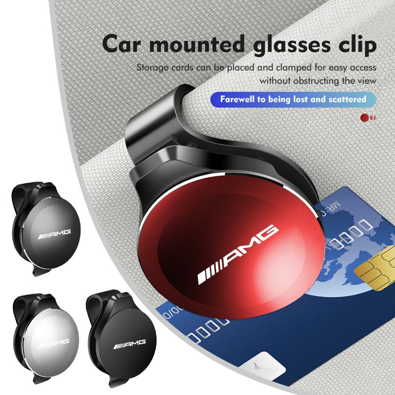 BTY4 Car Mounted Sun Visor Glasses Clip Storage Holder Accessories For Mercedes Benz AMG A B C E S G Class A180 CLK CLA GLE GLC W212