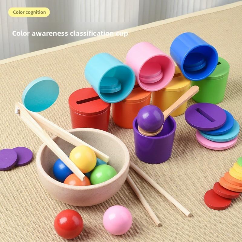 Matching Color Classification Cups Toy For Kids Early Learning Development And