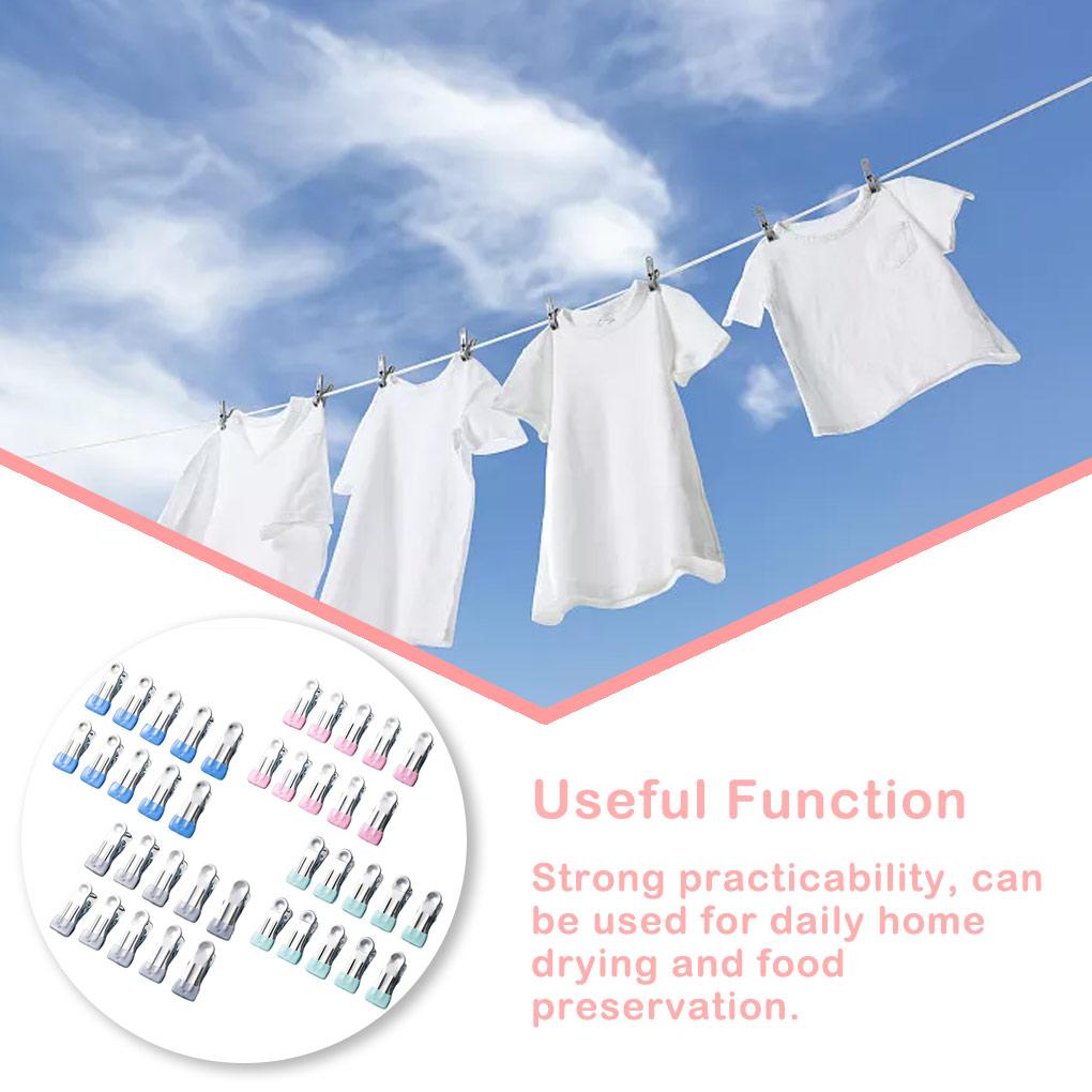 10Pcs Clothes Drying Hanger Anti-Skid Multi-functional Home Fixed Clamps Windproof Outdoor Clothespins Household Kitchen Towel
