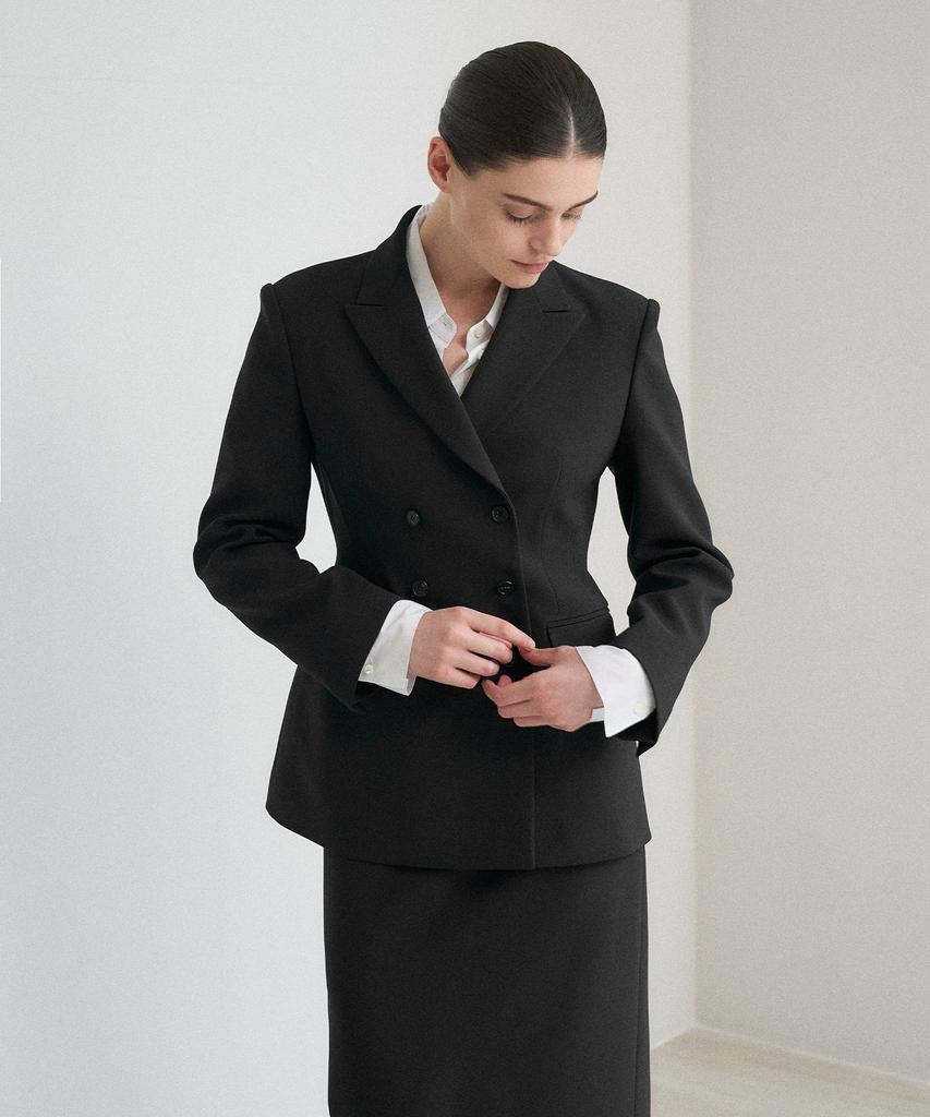 VIYUL Classic Double Button Collar Jacket