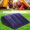Inflatable PVC Flocking Pillow Wedge Love Pillow Triangle Foldable Master Cushion Labor-saving Sitting Camping Pillow Furniture