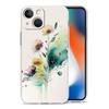 Чехол для телефона iPhone 17 Air Cases iPhone 16 15 12 13 14 Pro Max SE 7 8 Plus iPhone11 Прозрачный чехол Цветок в стиле живописи тушью