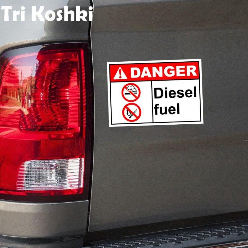 Tri Koshki KCS535 Предупреждение об опасности дизельного топлива Автомобильная наклейка ПВХ наклейки Мотоциклетная наклейка на автомобиль Грузовик Бампер ноутбука Стена Дверь