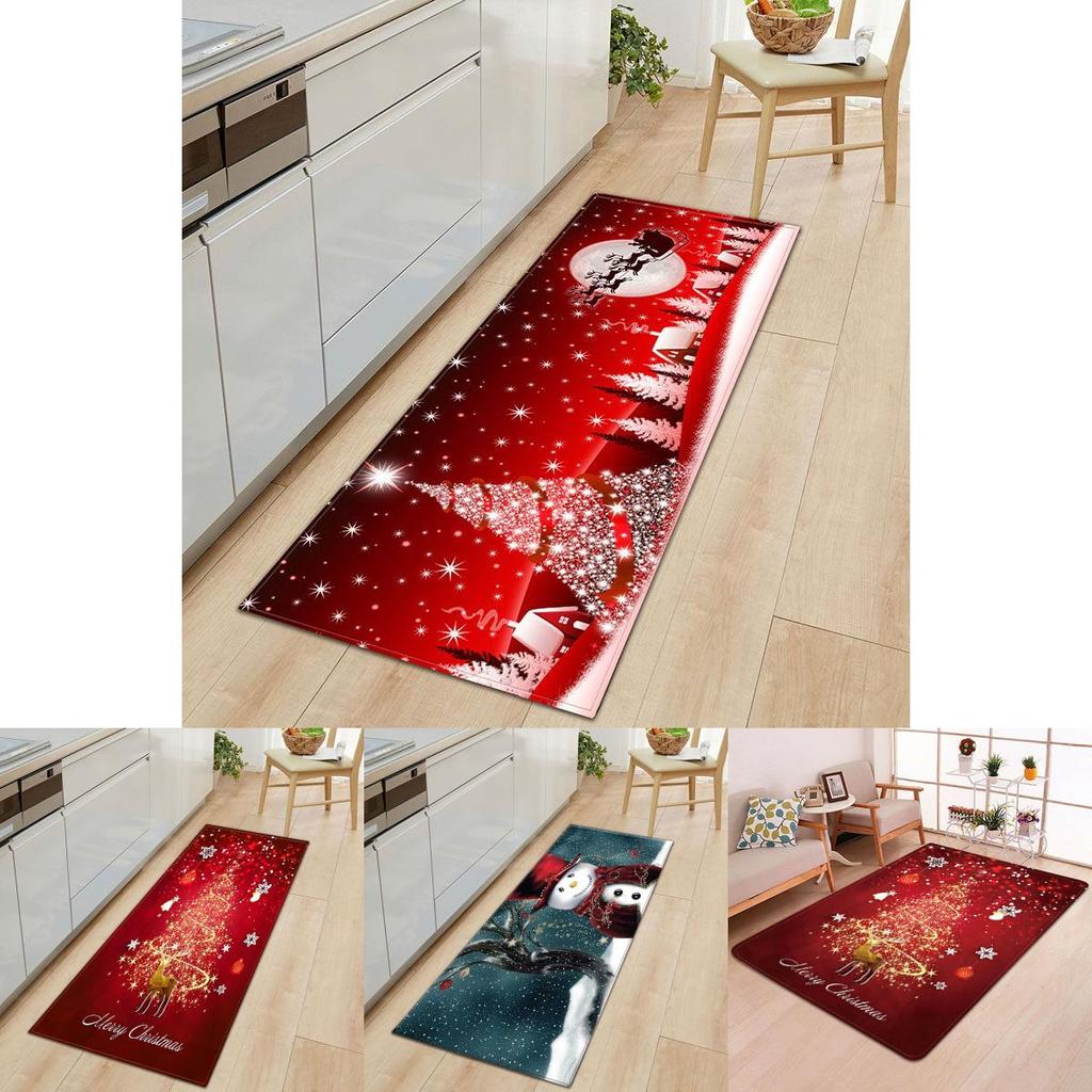 Cheerful Christmas Decor Mat In Lively Colors Ideal For Kitchen And Bedroom Use