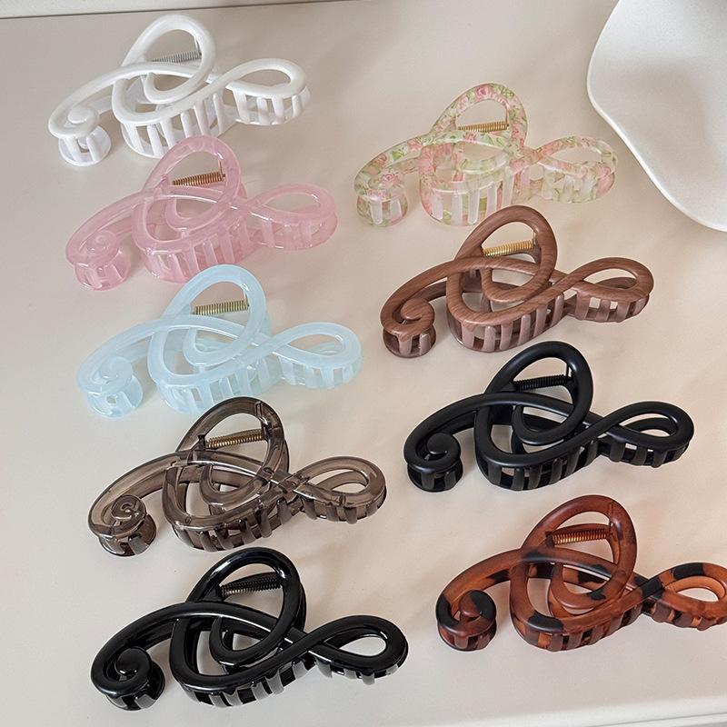 Sweet Musical Note Shape Hair Claw Clips Creative Minimalist Fashion Strong Hold Hair Clips for Women Bridesmaid Wedding Decor