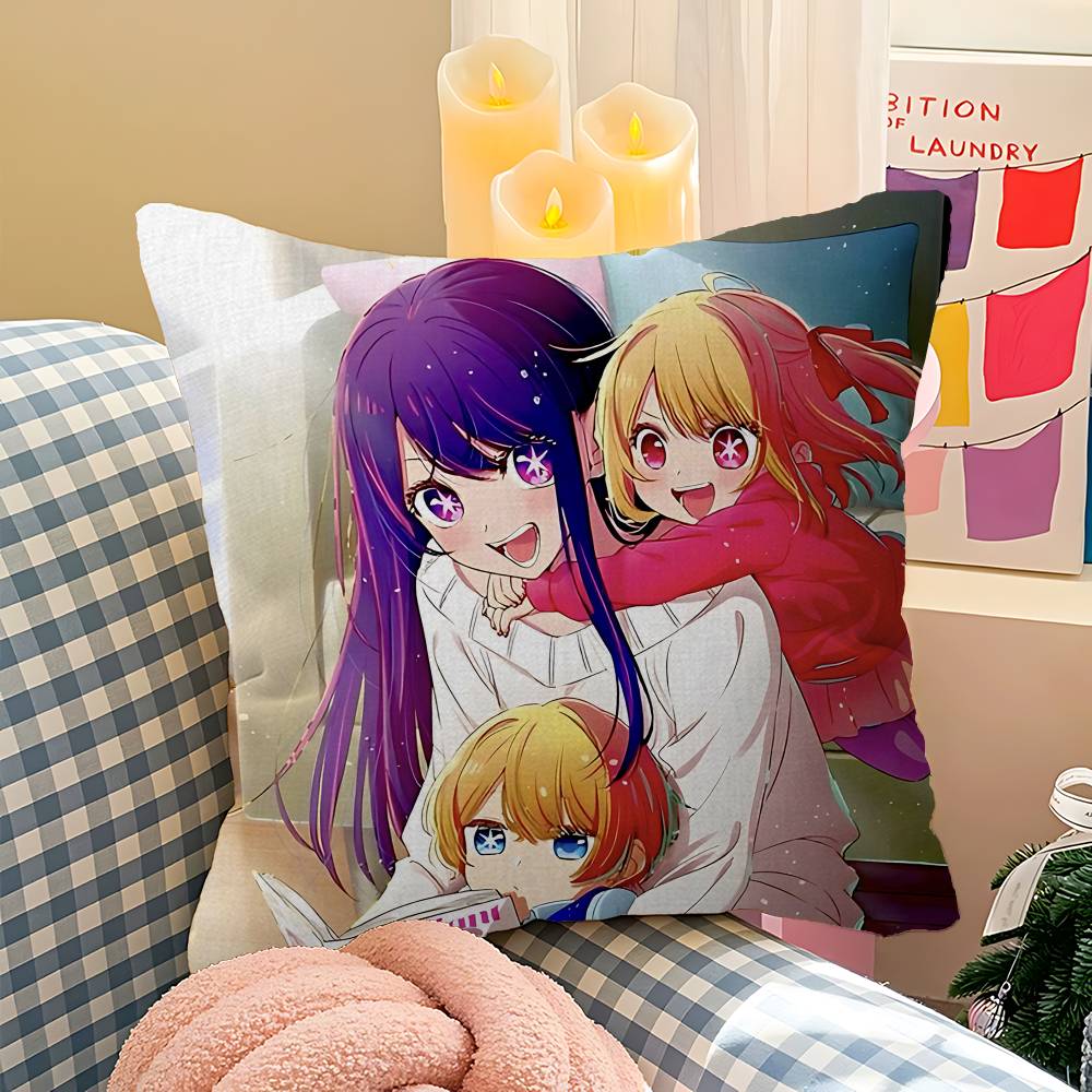 Drama Anime Oshi No Ko Cushion Cover Pillowcase Upholstery Sofa Throw Pillow Home Decor Pillowcas