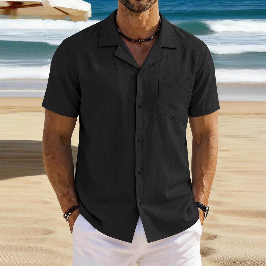 Men's Vintage Cotton And Linen Loose-fitting Shirt