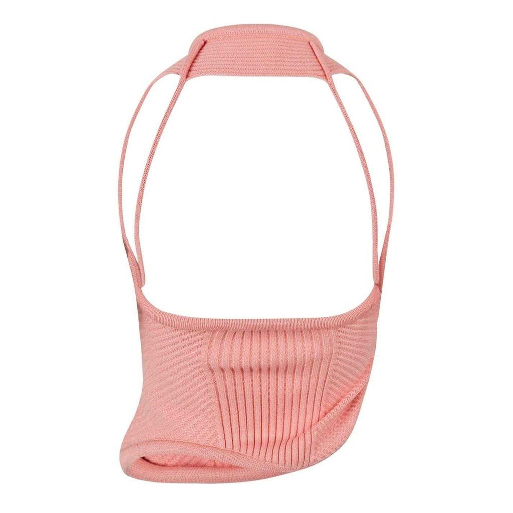 Off White Womens/Ladies Ribbed Slim Sleeveless Halter Top