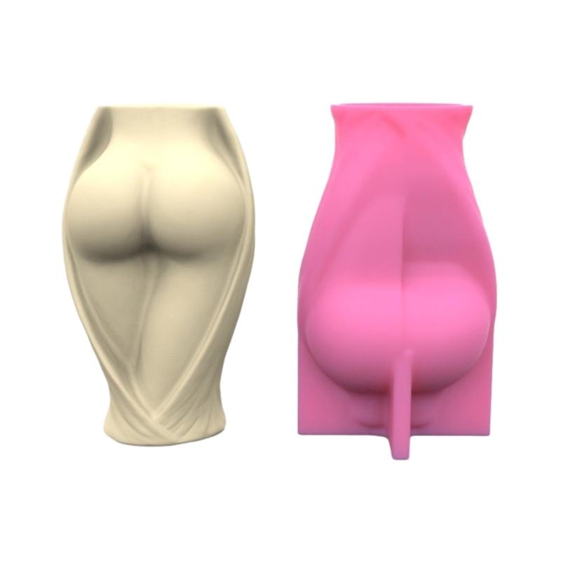 Silicone Flowerpot Mold Sexy Human Body Gypsum Molds Resin Mould Vase Succulent Planter Molds Candlestick Decoration
