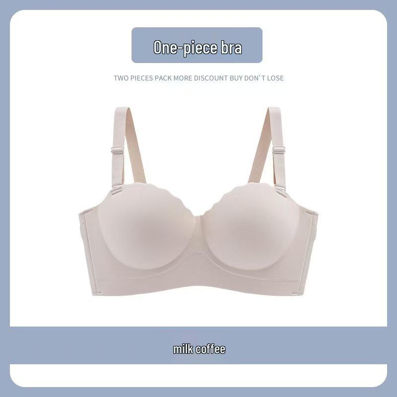Нескользящий бесшовный комплект нижнего белья пуш-ап без бретелей для маленькой груди