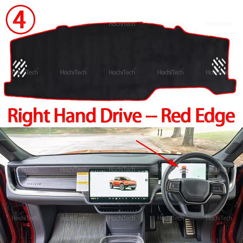 zkfan8 Dashboard Sun Shade Cover Mat Pad Anti-UV Non-Slip Carpet for Rivian R1T R1S 2021 2022 2023 2024 2025 Car Mat Accessories