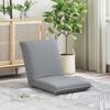 Adjustable Floor Chair Light Grey Fabric