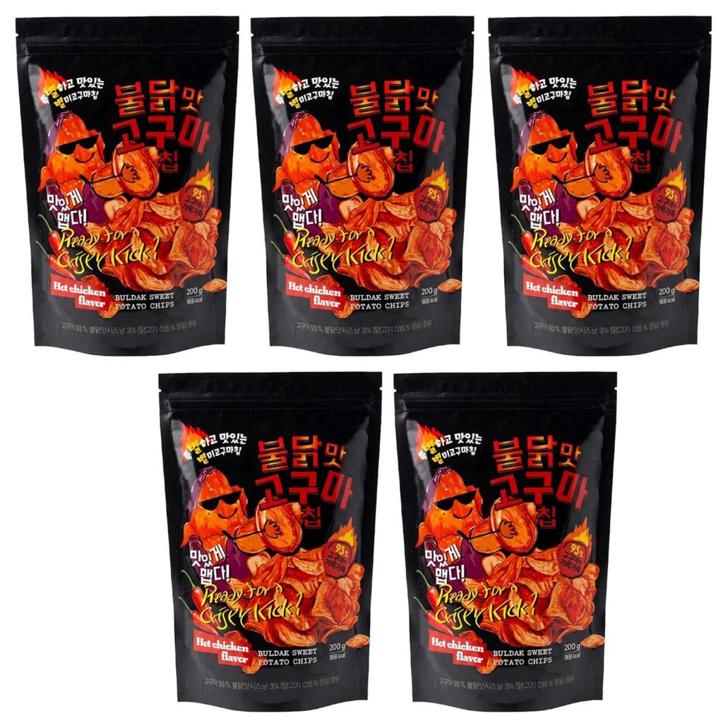 Byeolbyeol Snack Lab Buldak Spicy Sweet Potato Chips – Korean Spicy Snack
