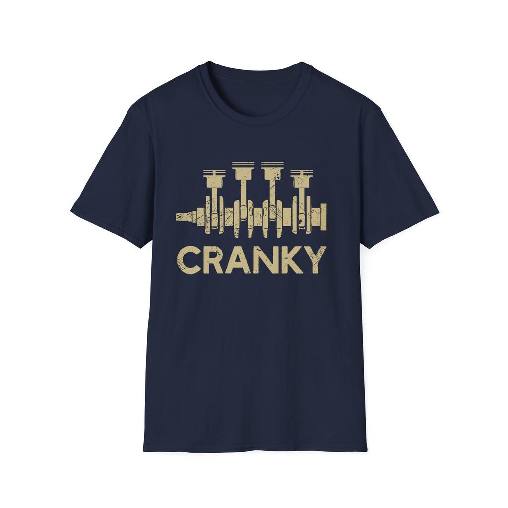 Cranky Car Engine Crankshaft Tshirt Mens Tracksuit Cotton Casual Sportswear Crew Neck Pullover Short Sleeve Summer Streetwear