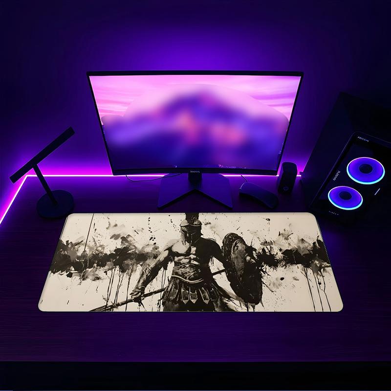 Warrior Mouse pad with a non slip rubber base suitable for home offices and an ideal gift for gamers