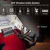 LEKATO WS-70 A8 A9 WS-10 Wireless Guitar Transmitter Receiver System Built-In Rechargeable Audio Guitar Wireless 70 Channels 40M