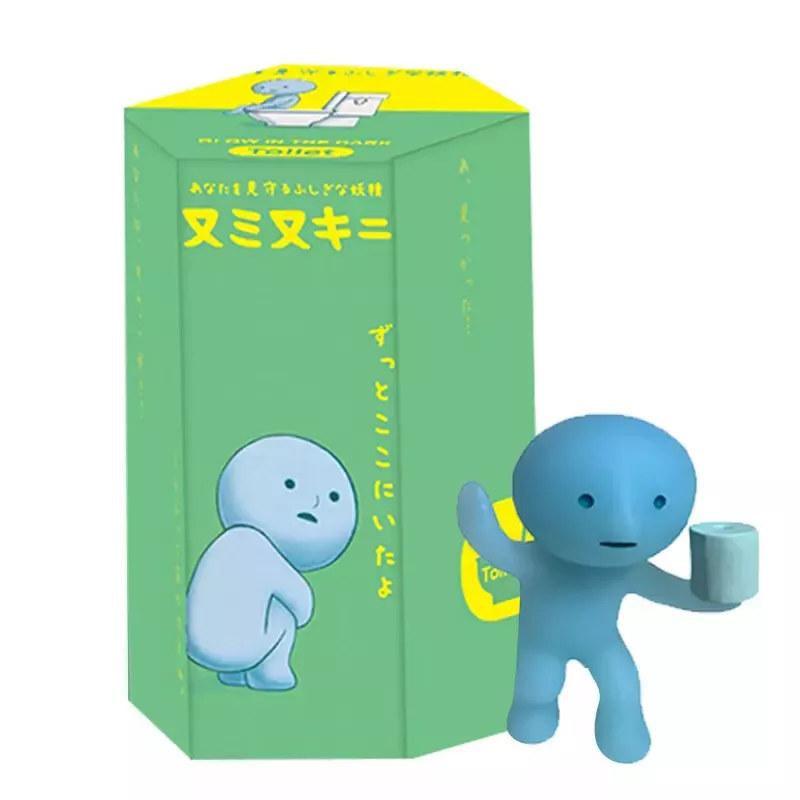 Cute Smiski Hippers Toilet Glow in the Dark Decorative Mini Figure Toy Blind Box Car Accessories Toys GZW