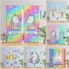 Cute Unicorn 3D Digital Printing Curtains For Living Room Bedroom Balcony Children's Rooms Decor Window Curtains 2 Panels