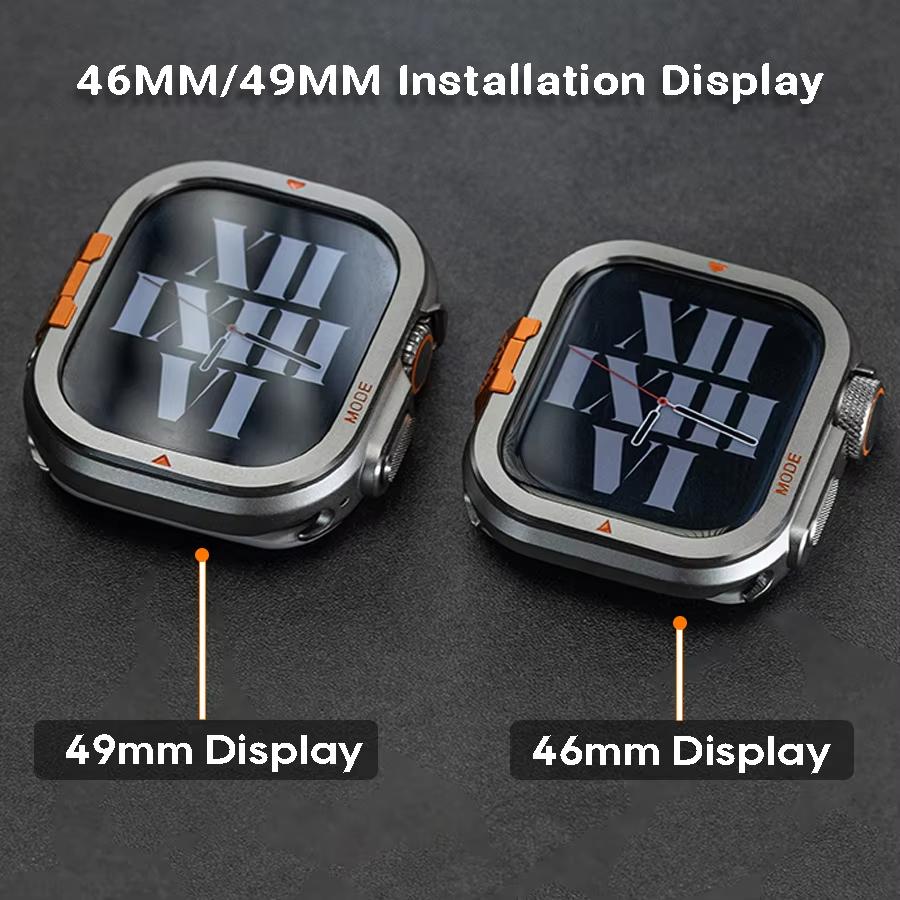 Металлический чехол для Apple Watch Ultra 2 49 мм Защитный чехол Алюминиевый сплав Крышка Бампер Рамка для IWatch Series 10 46 мм Аксессуары