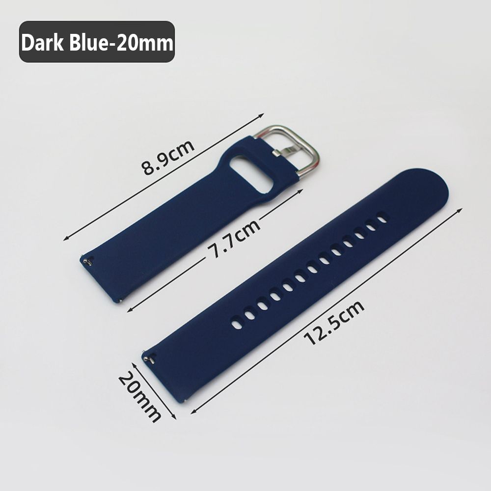 20 мм 22 мм Быстросъемный силиконовый универсальный ремешок для часов с браслетом и стальной пряжкой