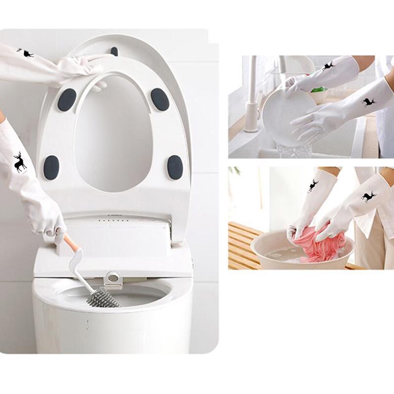 1 Pair Washing Up Gloves Kitchen Dish Washing Laundry Household Rubber Gloves