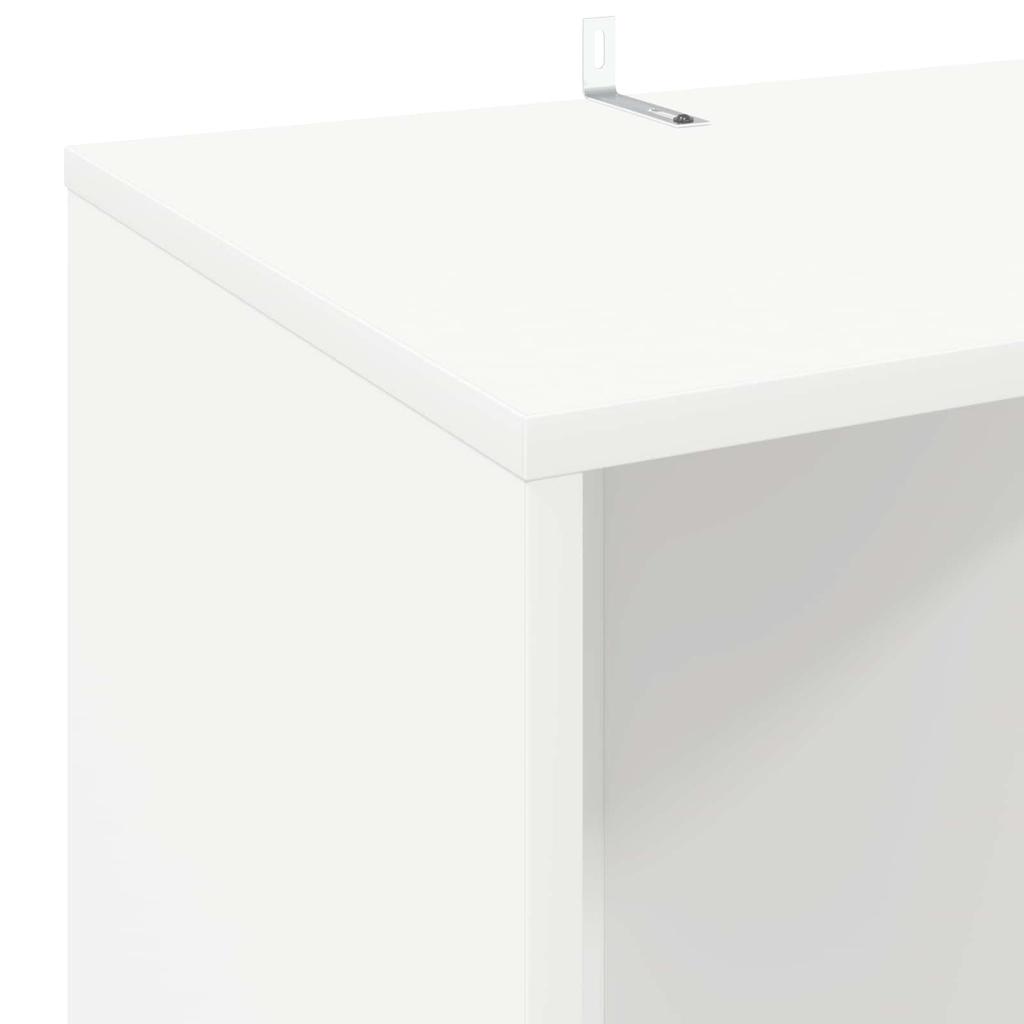 Record Storage Cabinet White 44.5 x 36.5 x 74.5 cm Engineered Wood