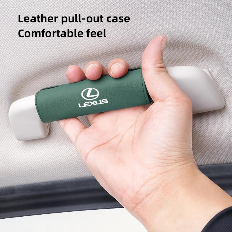 Car Roof Armrest Handle Leather Protection Cover For Lexus RX330 IS250 Ct200h ES300h RX350 IS300h NX300h RX400h UX Car Interior
