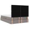 Storage Bed with Mattress Taupe 140 x 200 cm Polyester