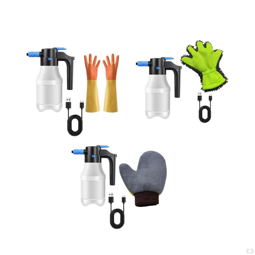 1.5L Electric Foam Sprayer Auto Wash Spray Bottle Pressure Plant Watering