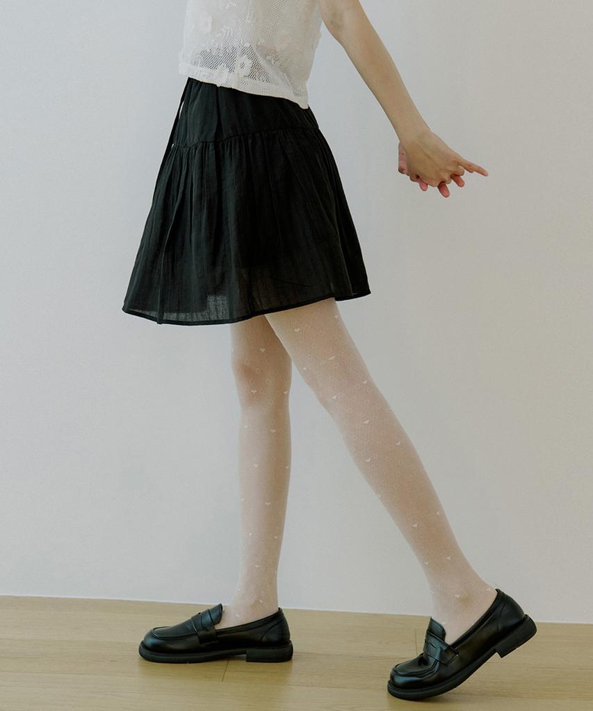 Riorg Woi Semi Pleats Mini Skirt Black