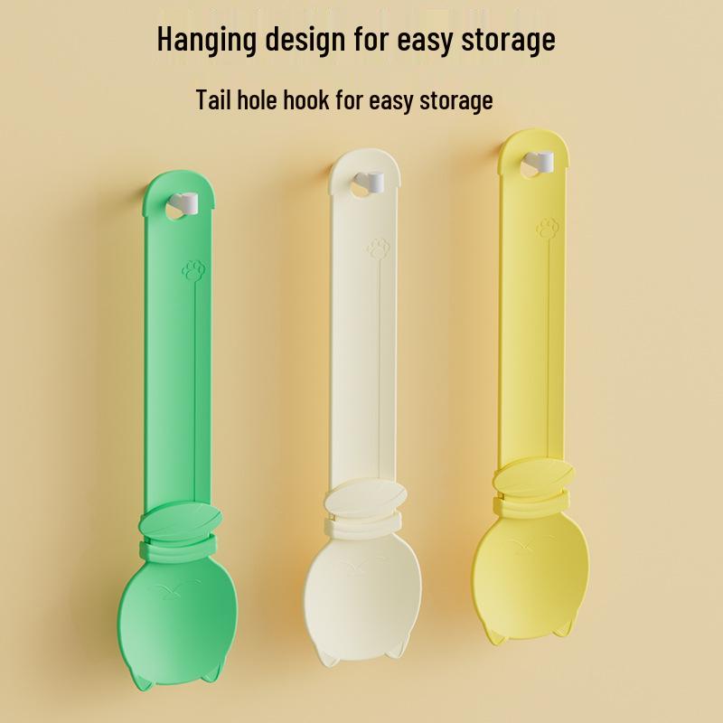Hangable Non-Spill Anti-Bite Cat Feeding Spoon
