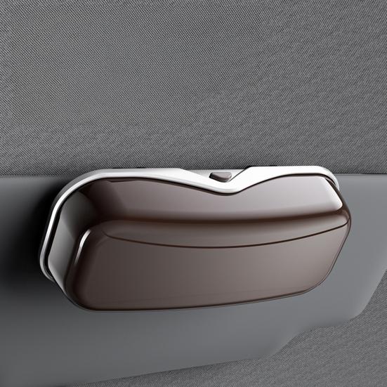 Car Sunglasses Holder Visor Clip Hard Shell Glasses Storage Box Auto Eyeglasses Organizer Sun Visor Sunglasses Case Easy Install Car Glasses Bracket