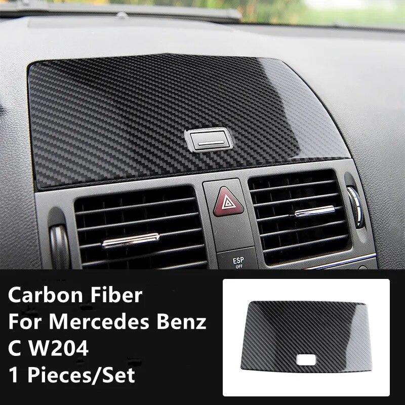 Углеродное волокно, модификация салона автомобиля, накладка, полоски, декоративные наклейки для Mercedes Benz C W204, внутренние аксессуары автомобиля